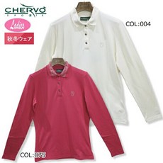 쉘보 CHERVO 032-21812 레이디스 긴 소매 셔츠 스트레치 셔츠 보온 스트레치 골프 웨어 스포츠 웨어 PROD1