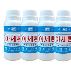 안진약품 아세톤, 100ml, 4개 - 100아세톤