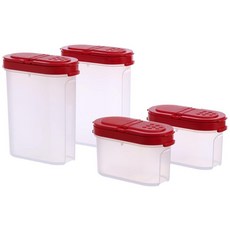 TP-540-T128 Tupperware 모듈식 향신료 쉐이커 4개 세트