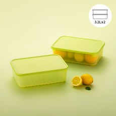 락앤락 스마트킵 프레쉬 3.2L 2개 야채 보관용기 냉장고 냉동실 정리용기, 1세트, 2P