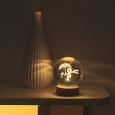 크리스탈볼 무드등 유리구슬 집들이선물 LED조명 LED무드등, 6cm, 은하, 단색