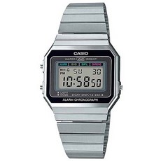 CASIO A700W-1A 사각 빈티지 메탈밴드 방수 ALARM CHRONOGRAPH