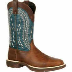 Durango Mens Rebel Square Toe Western Boots Teal/Brown #DDB0093 Many Sizes NEW