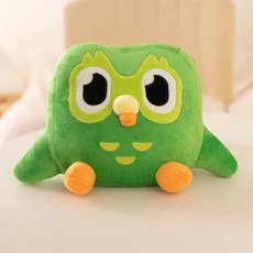 귀여운 녹색 듀오링고 올빼미 봉제 인형 동물 성인 선물 20x30cm Owl 1개 상품 이미지