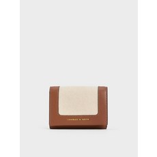 찰스앤키스 카드지갑 CK6-10770625-1_TAN_XXS Daylla Canvas Wallet - Tan