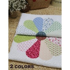 풍기인견 / 인견하우스 / 풍기인견 겹이불 / 2인 겹이불(꽃퀼트 블루/핑크 큰꽃 하늘/보라)