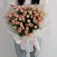 자나장미 꽃다발 100송이 50송이 생화 장미 기념일 축하 프로포즈 여자친구 꽃다발, 쇼핑백 추가안함