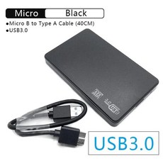 UTHAI G06 USB3.02.0 HDD 인클로저 2.5 인치 직렬 포트 SATA SSD 하드 드라이브 케이스 지원 테라바이트 투, Black-USB3.0 - 8thdd