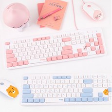 카카오프렌즈 유선 키보드 마우스 세트 라이언, 20개