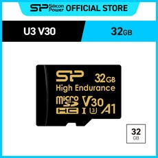 실리콘파워 Silicon Power 마이크로 SD카드 High Endurance 4K 홈캠 CCTV 고프로 블랙박스, 32GB, 1개