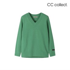 [CC콜렉트] 브이 넥 니트 풀오버 E204KSK141_GN
