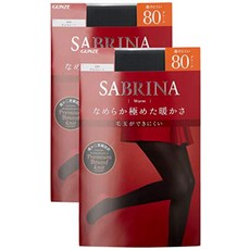 일본 SABRINA 사브리나 군제 80 데니어 SBW23 웜 겨울 스타킹 타이즈 2족 세트 블랙