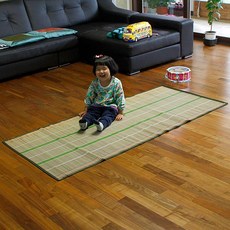 통풍굿 야생초 실내 쿨매트 돗자리 (80x180 소형) 대나무 마작 대자리 여름, 단품