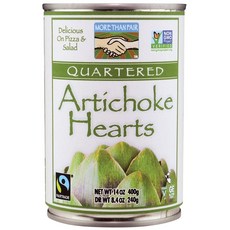 More Than Fair Quartered Artichoke Hearts 14 Ounce Can, 396g, 1개