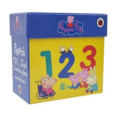 Ladybird (영어원서) Peppa Pig 1 2 3 Go 8 Book Hinged Box Set (Boardbook 영국판)(CD없음)