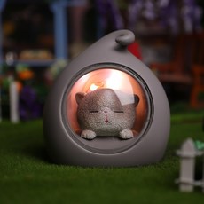 클릭커머스 고양이 스탠드 침실 별 등이다 선물하고 있다 남자 트윈 20대 여성 독창적 깜짝 놀라다 개성, 갈색 고양이
