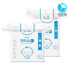 물따로 오리지날 대용량 신생아건티슈 M 800매, 55g, 200매, 4개
