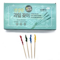 과일꽂이 이쑤시개 천연 자작나무 120개, 1세트
