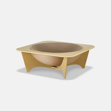  [본사직영ROMA]로마 스크래처 우드(보울형) XL 특대형 고양이스크래쳐 초대형, 겨자 