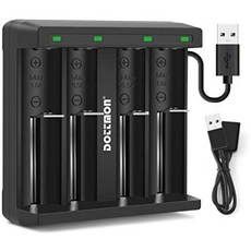 DOTTMON LED 4-Slots Intelligent Universal Battery Charger for 3.6V3.7V Li-ion 10440 14500 14650 163, One Color_CB-4A, One Color_CB-4A, 상세 설명 참조0