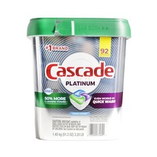 Cascade 캐스케이드 플래티넘 식기세척기 세제 프레쉬향 액션팩 92개입, 1개