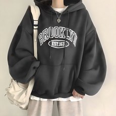 위드후이린 여성용 브루클린 루즈핏 후드 맨투맨 드후이린 여성용 브루클린 루즈핏 후드 맨투맨 (기모 버전 추가)