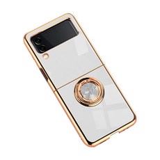 MEBSY 갤럭시 Z플립4 골드링 젤리 휴대폰 케이스