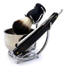 Grooming Shaving Kit for Men Strong Brush Stand and Straight Razor Sh, 상세내용참조, 상세내용참조, 상세내용참조