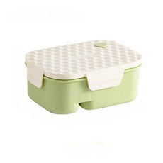 BLOWFISHFUGU 도시락 전자레인지 도시락통 데우기 도시락 칸막이 직장인 도시락 1100ml/1350ml, 1개, 녹색A