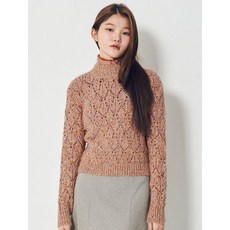 에잇세컨즈 라이트 핑크 멜란지 스카시 모크넥 풀오버 니트 (110Y51KY1Y)