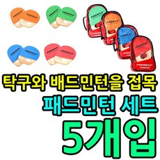 위드넷 탁구와 배드민턴을 접목시킨 패드민턴 세트 X 5개입 추천 입점 상품, KW 패드민턴 세트_색상랜덤