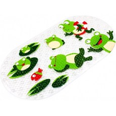 안티 슬립 물집 아래로 PVC 캐리커처 마사지 샤워 아래로 흡입 컵 어린이 모델 39 x 69cm 아기 개구리