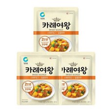 [엄마맛집] 카레여왕 스위트망고 40g(2인분)X3 청정원 가을 식재료 간편식 캠핑 혼밥 자취생 필수템 간단식사 맛있는한끼, 24개