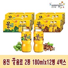 웅진 꿀음료 2종 180mlx12병 4박스/꿀매실 꿀헛개, 단일상품