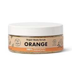 Soap Factory 스위트 오렌지 바디 스크럽 페이스 슈가 여성용 남성용 천연 각질 제거제 인증 비건