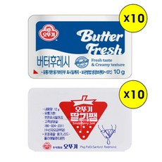 (냉장)[오뚜기]버터후레시10gx10개+딸기쨈12gx10개, 1개