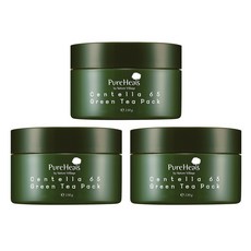 PureHeals 센텔라 65 그린티 팩 130g 진정 워시오프팩, 1개, 3개