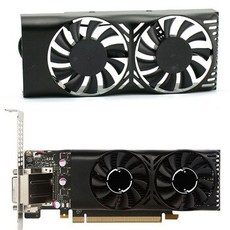 [해외] 듀얼 팬 냉각 팬 그래픽 카드 쿨러 (MSI GeForce GTX 1050 2GT LP 액세서리 용 하우징 교체 포함), 상세내용표시