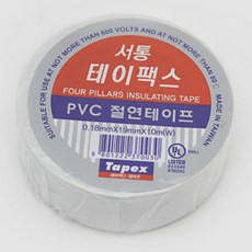 서통 전기 테이프 테이팩스 다양한 칼라 색상 일반 18yds, 1개