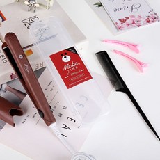 미니고데기 고데기 차량내부용 헤어아이롱 미니 휴대용 곱슬머리 스마트 머리결손상없음 내부, 기본, T06-브라운 곰+수납합+버클잠금 일송삼-N66