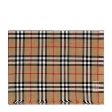 버버리 20SS 카멜 빈티지 체크 라이트 울 실크 스카프 GAUZE 8015505 ANTIQUE YELLOW