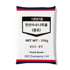 OCI 탄산수소나트륨 중조 25kg, 25000g, 1개 - 남경유화