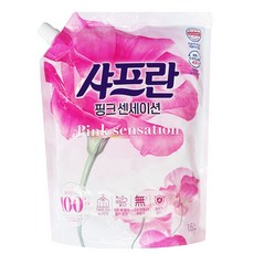 샤프란 핑크센세이션 섬유유연제 로즈향 리필, 1.6L, 8개