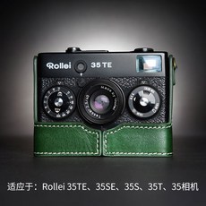 가죽 카메라 35S 35TE 35SE 35T 케이스 보호 가방, 35TE 베이스  다크 그린
