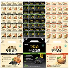 서울F&B 고칼슘 두유습관 검은콩 검은참깨16팩+호두아몬드16팩+러브스윗 저당 통두유16팩, 190ml, 3박스