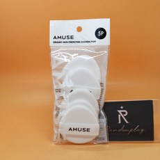 3+2 어뮤즈 물방울형 꼼꼬커버 세라믹 스킨 퍼펙터 쿠션 퍼프 5P 상세설명에서몇갠지꼭확인, 4개
