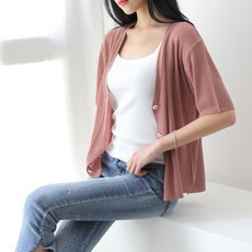 여성반팔가디건