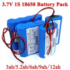 LiitokaLa 18650 낚시 LED 조명 블루투스 스피커 배터리 5200MAh 4.2V 3.7V, 1개