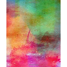 Notebook UnlinedUnruledPlain Notebook Journal Dairy Sketchbook Perfect 75 x 925 inches 110 Pages Abstract Colorful Watercolor Cover