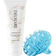 일본직발송 6. DELMARE (델마레) 스컬프 마사지 클레이 (200G) 헤드 스파 브러쉬 세트 (두피 세척 브러시, 200그램 X 1【세트】헤드 브러_, 1개, 상세 설명 참조0